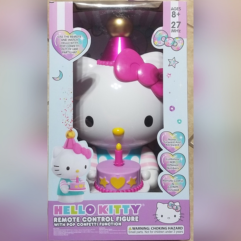 Sanrio Hello Kitty Remote Control Figure with Pop Confetti Function